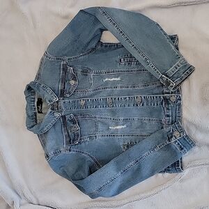 Earl Jeans Distressed Denim Jacket